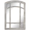 Arched Wood Window Pane Wall Mirror, 28x39 -Athome Sales arched wood window pane wall mirror 28x39 1