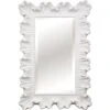 Ariel White Ruffle Framed Wall Mirror, 33x48 1 Ariel White Ruffle Framed Wall Mirror, 33x48 -Athome Sales ariel white ruffle framed wall mirror 33x48 1