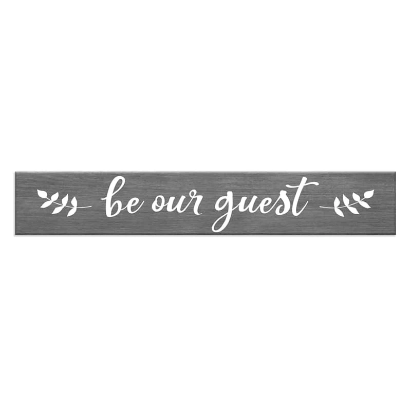 Be Our Guest Textured Wood Wall Sign, 6x36 3 Be Our Guest Textured Wood Wall Sign, 6x36
