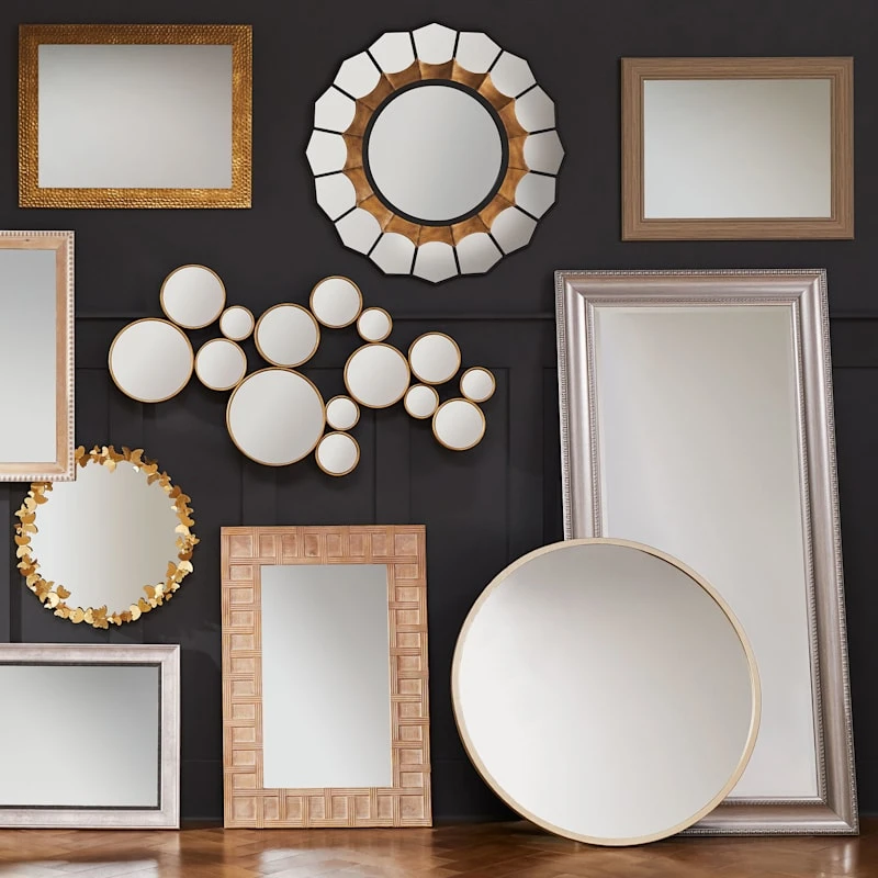 Beaded Wood Framed Wall Mirror, 20x30 4 Beaded Wood Framed Wall Mirror, 20x30 - Image 2