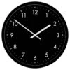 Black Accent Wall Clock, 16" -Athome Sales black accent wall clock 16