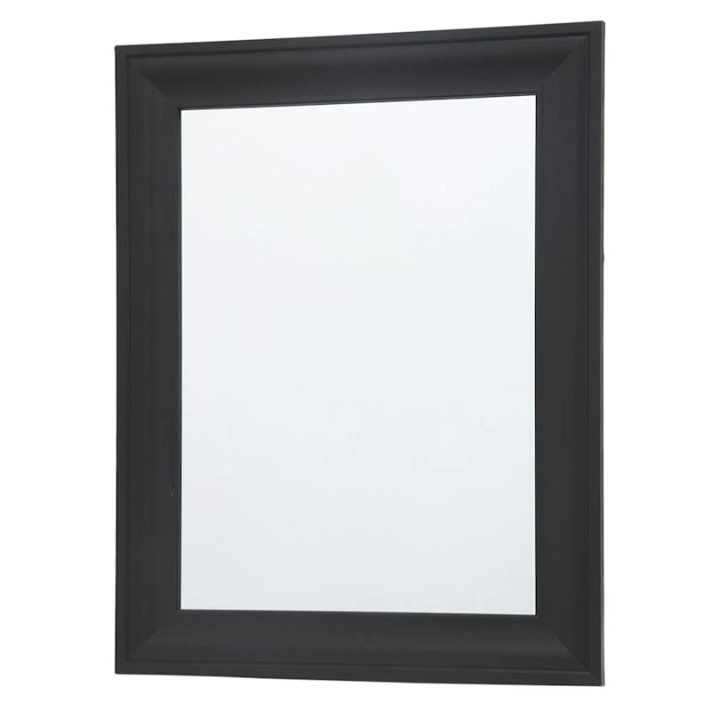 Black Barb Framed Wall Mirror, 22x28 3 Black Barb Framed Wall Mirror, 22x28