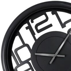 Black Cutout Wall Clock, 20" 5 Black Cutout Wall Clock, 20" -Athome Sales black cutout wall clock 20 1