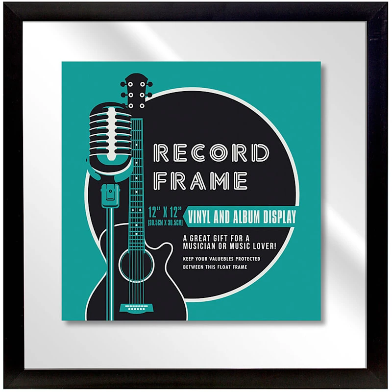 Black Floating Wall Frame, 12" 3 Black Floating Wall Frame, 12"