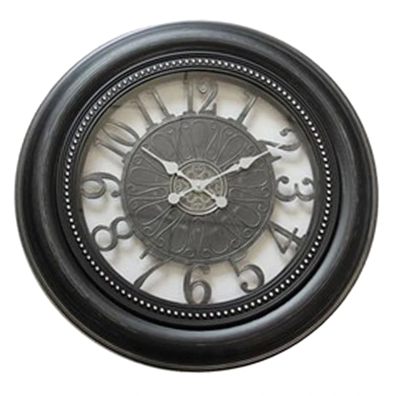 Black Gallery Cutout Wall Clock, 30" 3 Black Gallery Cutout Wall Clock, 30"