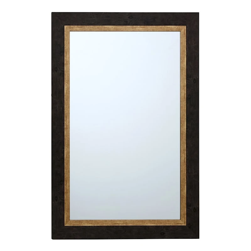 Black & Gold Framed Wall Mirror, 24x36 3 Black & Gold Framed Wall Mirror, 24x36