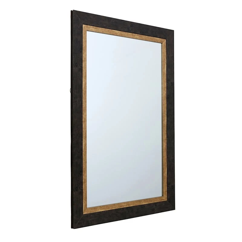 Black & Gold Framed Wall Mirror, 24x36 4 Black & Gold Framed Wall Mirror, 24x36 - Image 2