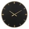 Black & Gold Round Wall Clock, 24"