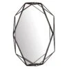 Black Metal Geo Oval Wall Mirror, 25x37 1 Black Metal Geo Oval Wall Mirror, 25x37 -Athome Sales black metal geo oval wall mirror 25x37 1