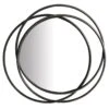 Black Metal Rings Wall Mirror, 26x25 1 Black Metal Rings Wall Mirror, 26x25 -Athome Sales black metal rings wall mirror 26x25 1
