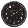 Black Metal Round Wall Clock, 24" -Athome Sales black metal round wall clock 24