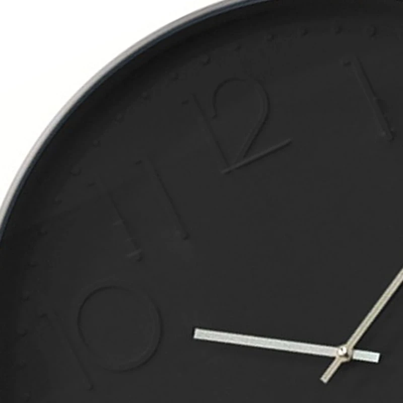 Black Monochrome Wall Clock, 20" 4 Black Monochrome Wall Clock, 20" - Image 2