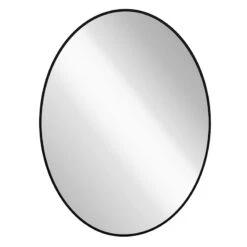 Black Oval Wall Mirror, 24x32