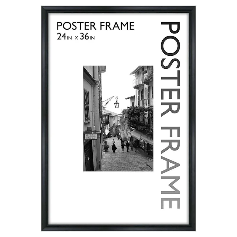 Black Sleek Line Poster Frame, 24x36 3 Black Sleek Line Poster Frame, 24x36