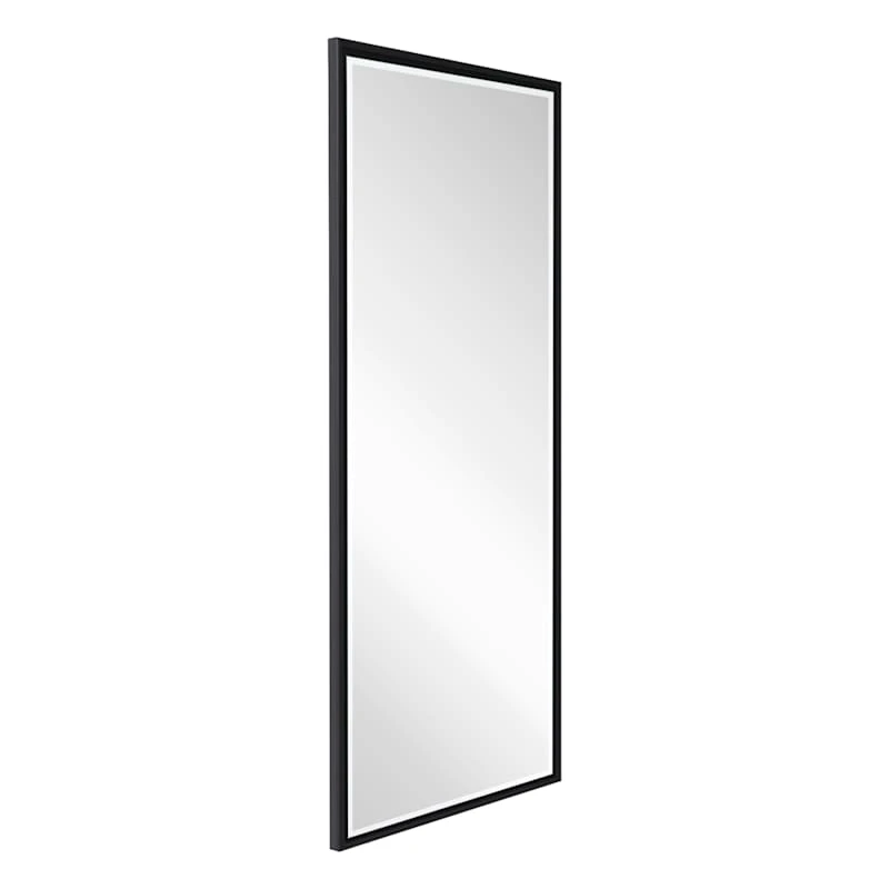 Black Thin Framed Leaner Mirror, 24x70 4 Black Thin Framed Leaner Mirror, 24x70 - Image 2