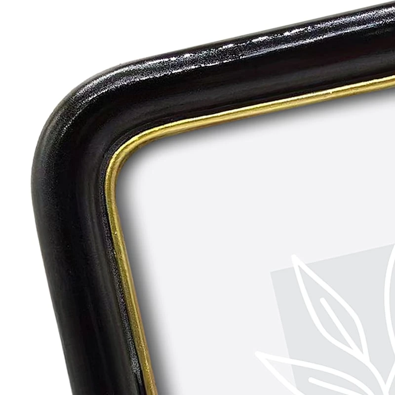 Black With Gold Detail Edge Tabletop Picture Frame, 5x7 4 Black With Gold Detail Edge Tabletop Picture Frame, 5x7 - Image 2