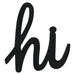 Black Wooden Hi Wall Monogram, 15x16