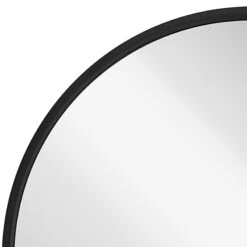 Black Wooden Round Wall Mirror, 28" 7 Black Wooden Round Wall Mirror, 28" -Athome Sales black wooden round wall mirror 28 2