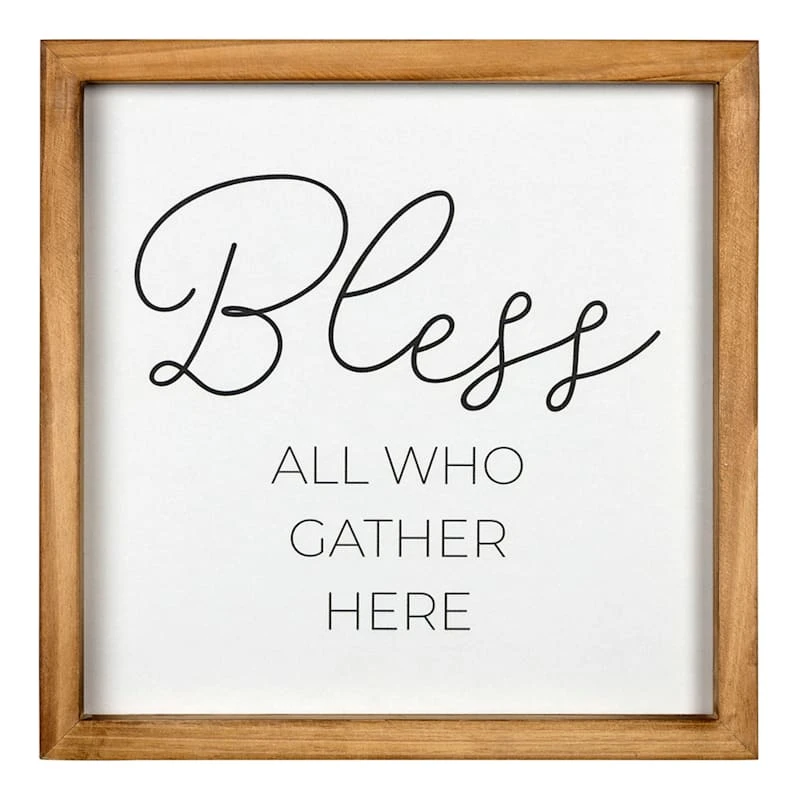 Bless All Who Gather Here Wall Sign, 12" 3 Bless All Who Gather Here Wall Sign, 12"