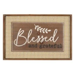 Blessed & Grateful Wall Sign, 24x16