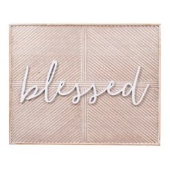 Blessed Wooden Wall Sign, 20x16