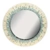 Blue Mother Of Pearl Framed Round Wall Mirror, 30" -Athome Sales blue mother of pearl framed round wall mirror 30