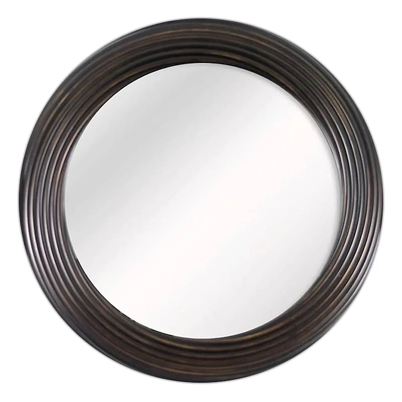 Bronze Vine Round Wall Mirror, 30" 3 Bronze Vine Round Wall Mirror, 30"