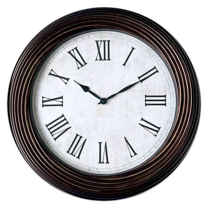 Brown Gallery Wall Clock, 30" 3 Brown Gallery Wall Clock, 30"