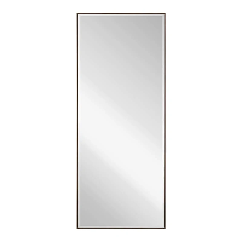 Brown Thin Framed Leaner Mirror, 24x58 3 Brown Thin Framed Leaner Mirror, 24x58