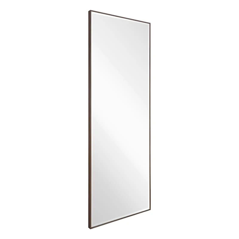 Brown Thin Framed Leaner Mirror, 24x70 4 Brown Thin Framed Leaner Mirror, 24x70 - Image 2