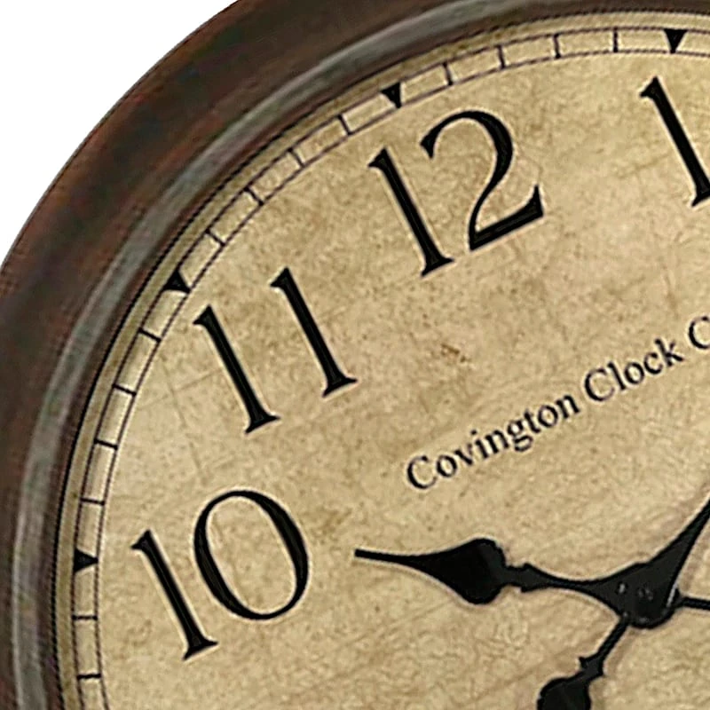 Brown Wall Clock, 20" 4 Brown Wall Clock, 20" - Image 2