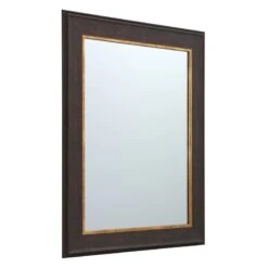 Brown With Gold Framed Wall Mirror, 22x28 7 Brown With Gold Framed Wall Mirror, 22x28 -Athome Sales brown with gold framed wall mirror 22x28 2