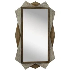 Brown Wood Gallery Wall Mirror, 29"