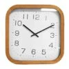 Brown Wood Modern Square Wall Clock, 20"