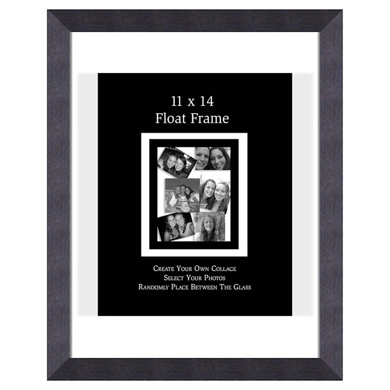 Charcoal Floating Wall Frame, 11x14 3 Charcoal Floating Wall Frame, 11x14