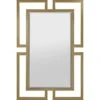 Contemporary Die Cut Gold Metal Framed Wall Mirror, 24x36 1 Contemporary Die Cut Gold Metal Framed Wall Mirror, 24x36 -Athome Sales contemporary die cut gold metal framed wall mirror 24x36 1