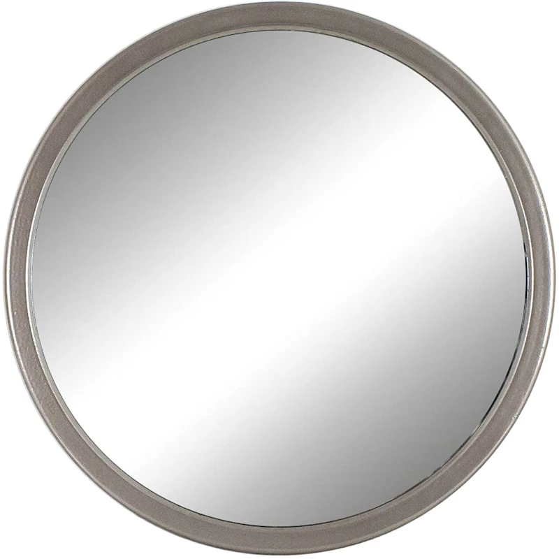 Copper Metal Finish Framed Round Wall Mirror, 12" 3 Copper Metal Finish Framed Round Wall Mirror, 12"