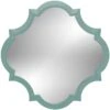 Crest Turquoise Framed Wall Mirror, 14" -Athome Sales crest turquoise framed wall mirror 14