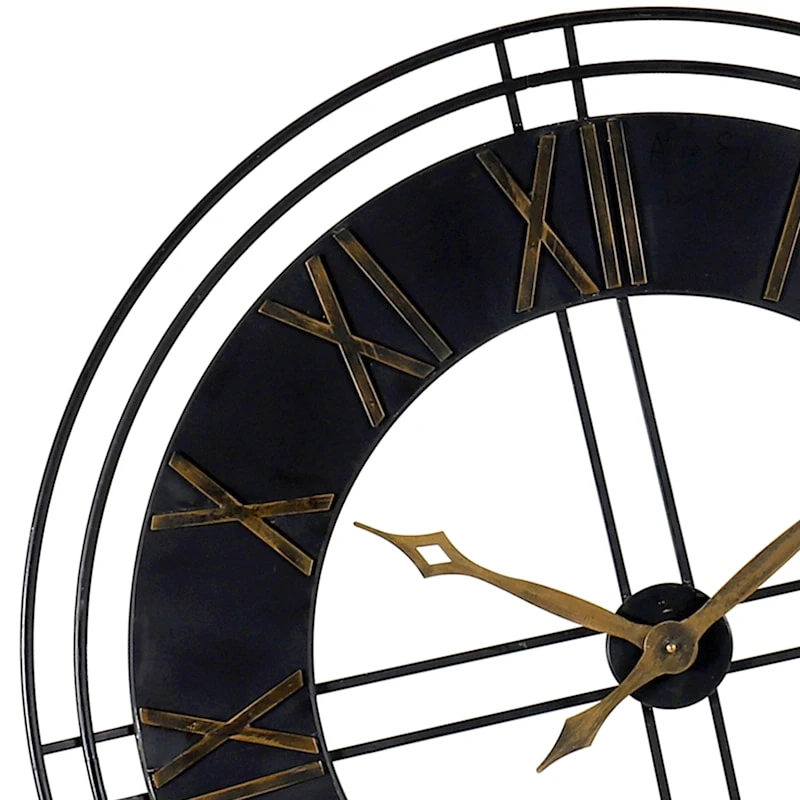 Crosby St Black Metal Wall Clock, 36" 4 Crosby St Black Metal Wall Clock, 36" - Image 2