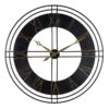 Crosby St Black Metal Wall Clock, 36" 2 Crosby St Black Metal Wall Clock, 36" -Athome Sales crosby st black metal wall clock 36