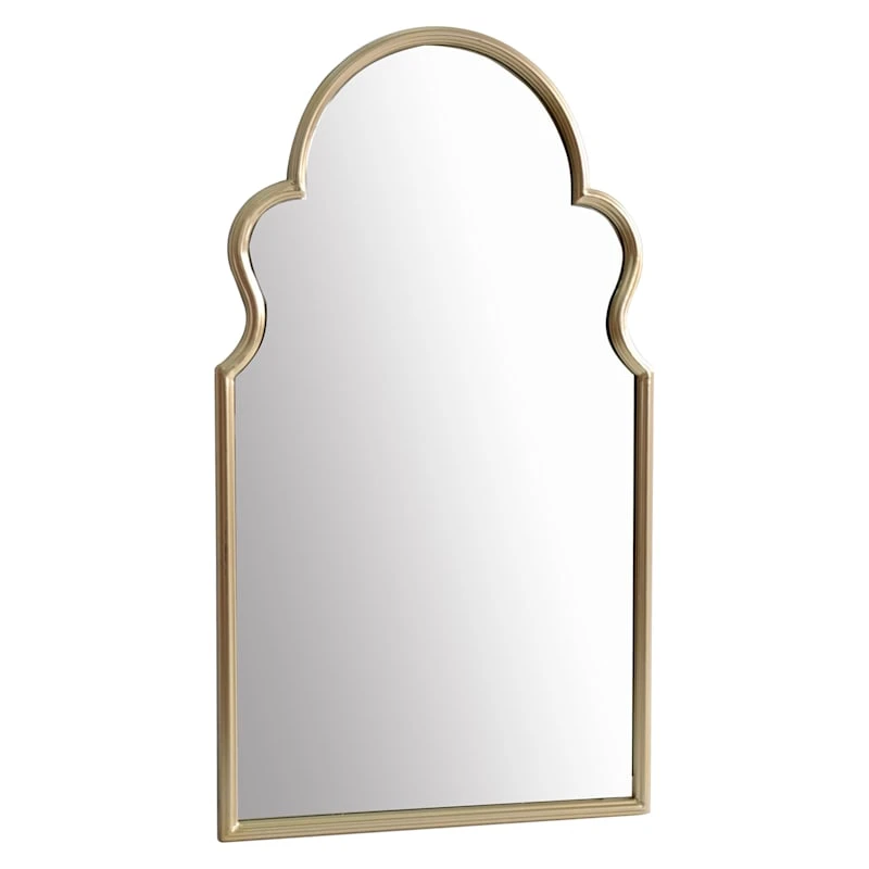 Crosby St Gold Metal Framed Princess Studio Wall Mirror, 20x36 3 Crosby St Gold Metal Framed Princess Studio Wall Mirror, 20x36