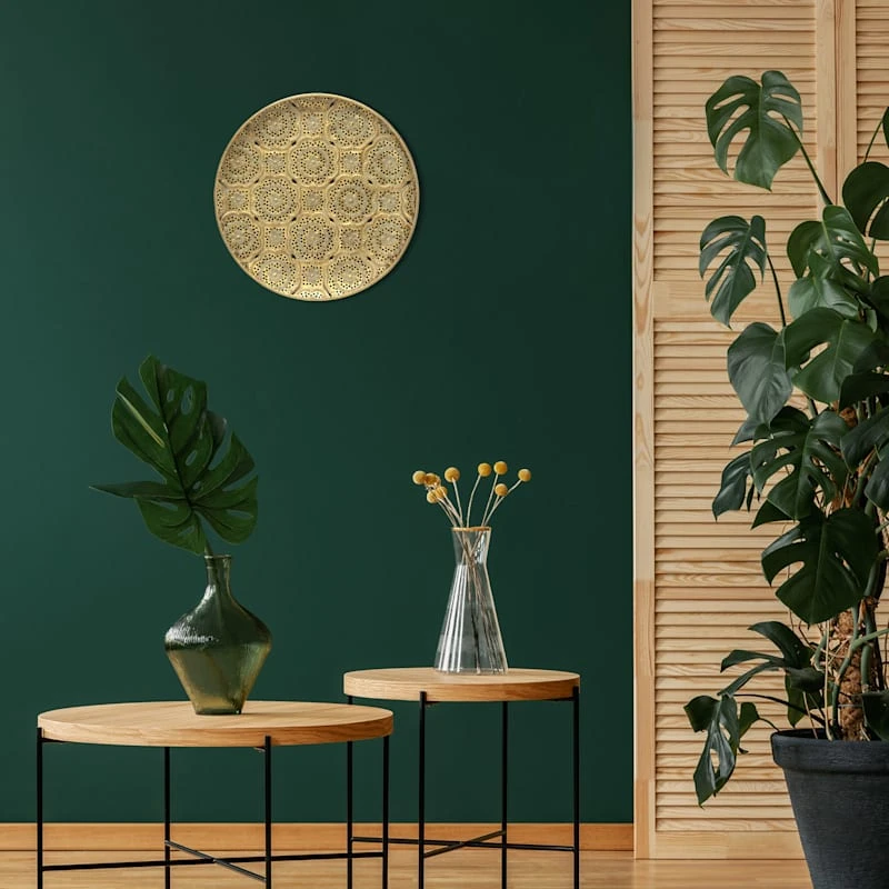 Crosby St Gold Metal Medallion Wall Decor, 19" 4 Crosby St Gold Metal Medallion Wall Decor, 19" - Image 2