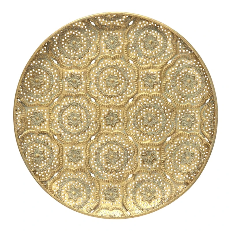 Crosby St Gold Metal Medallion Wall Decor, 19" 3 Crosby St Gold Metal Medallion Wall Decor, 19"