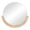 Crosby St Natural Wood Half-Framed Round Wall Mirror, 28x29 -Athome Sales crosby st natural wood half framed round wall mirror 28x29 1