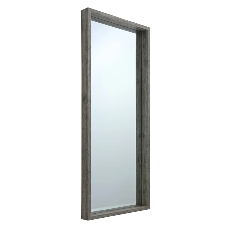 Dark Grey Wood Deep Frame Leaner Mirror, 24x58 4 Dark Grey Wood Deep Frame Leaner Mirror, 24x58 - Image 2
