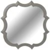 Decorative Shape Pewter Injection Frame Wall Mirror, 30" 1 Decorative Shape Pewter Injection Frame Wall Mirror, 30" -Athome Sales decorative shape pewter injection frame wall mirror 30