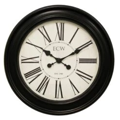Distressed Bronze Round Wall Clock, 30"