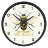 Don't Worry Bee Happy Wall Clock, 12" -Athome Sales dont worry bee happy wall clock 12