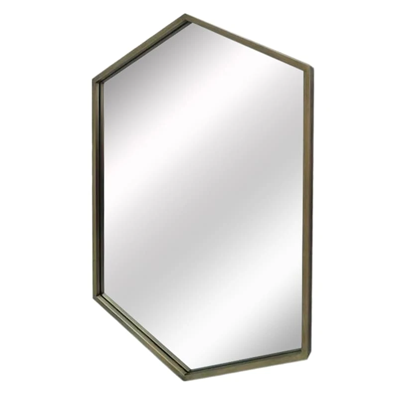 Elongated Hexagon Wall Mirror, 22x31 3 Elongated Hexagon Wall Mirror, 22x31
