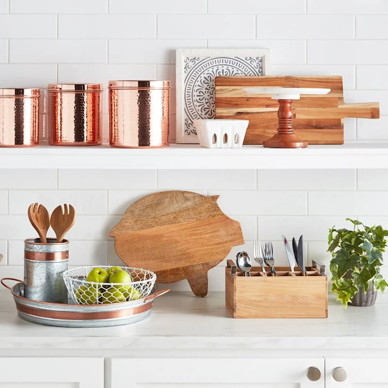 Embossed Grey Metal & Wooden Medallion Wall Decor, 12" 4 Embossed Grey Metal & Wooden Medallion Wall Decor, 12" - Image 2